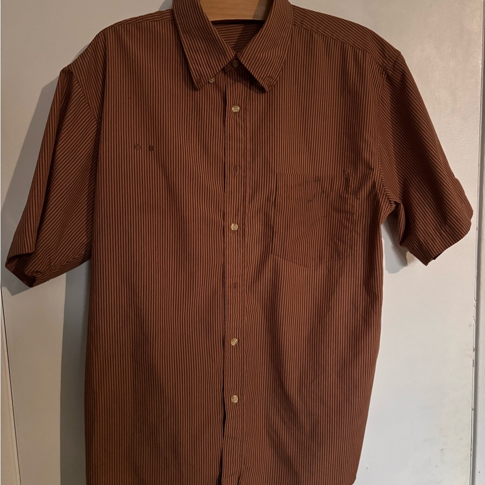 Brown Striped Men's Shirt